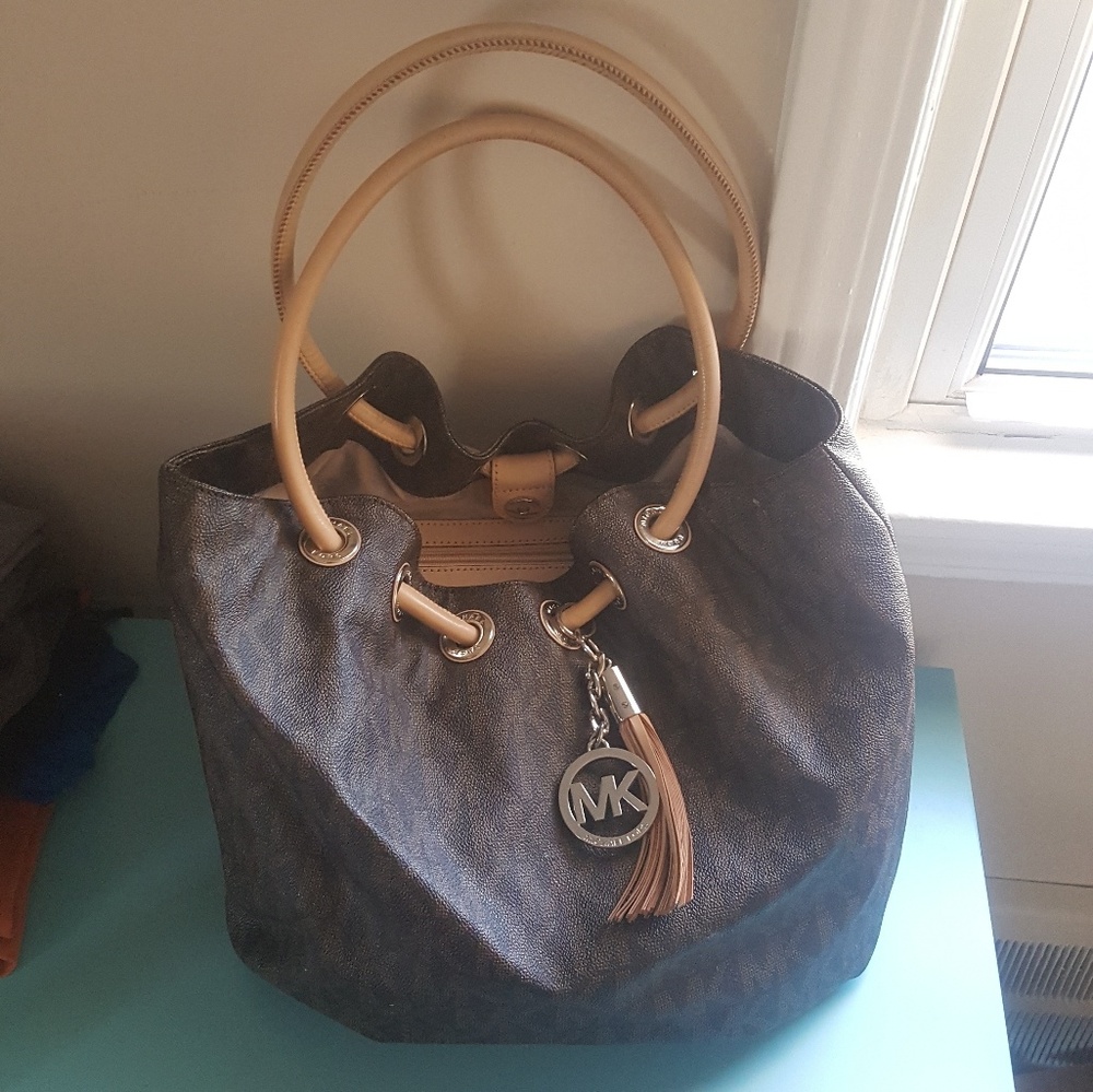 Large Michael Kors Leather Hobo Purse